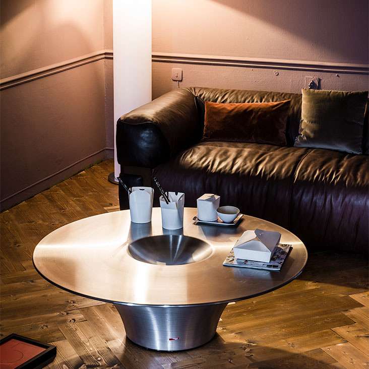 Alien Coffee Table By Cattelan Italia - Alien Round Stainless Steel Coffee Table Alien Coffee Table By Cattelan Italia - Alien Round Stainless Steel Coffee Table