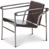 1 Fauteuil Dossier Basculant (Leather / Chrome) by cassina