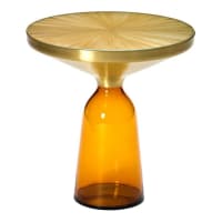 Bell Side Table (Marqueterie de paille) par classicon