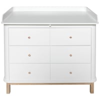 Wood nursery dresser (6 drawers) by oliver furniture