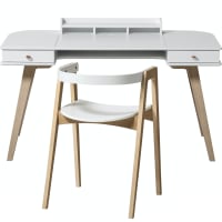 Wood Desk 66cm and Armchair by oliver furniture