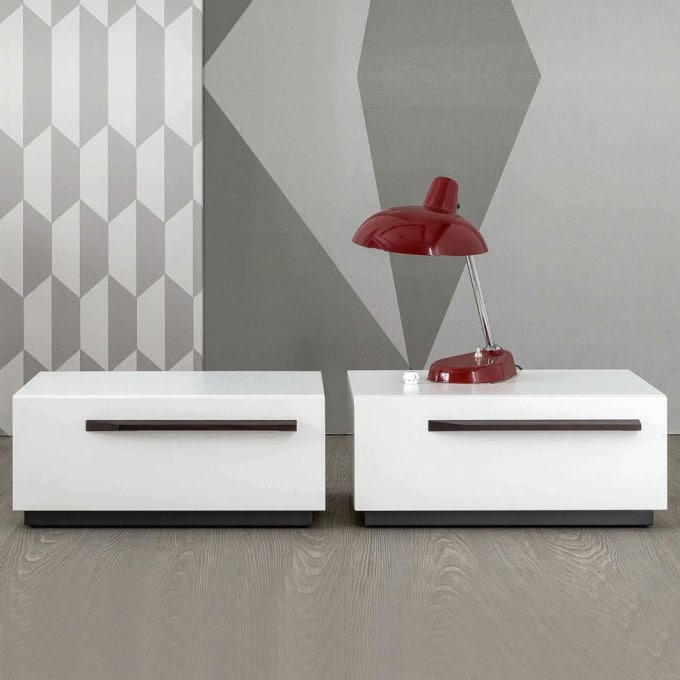 Bedside table To Be with plinth base by Bonaldo