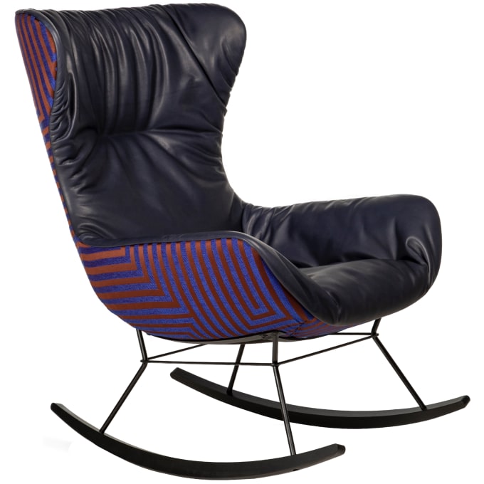 Leya rocking wingback sales chair