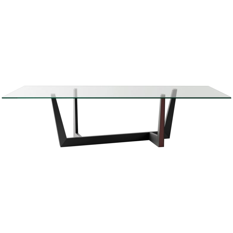 Table Art with glass top by Bonaldo