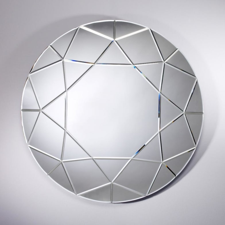 Wall mirror Diamond Round by Deknudt Mirrors
