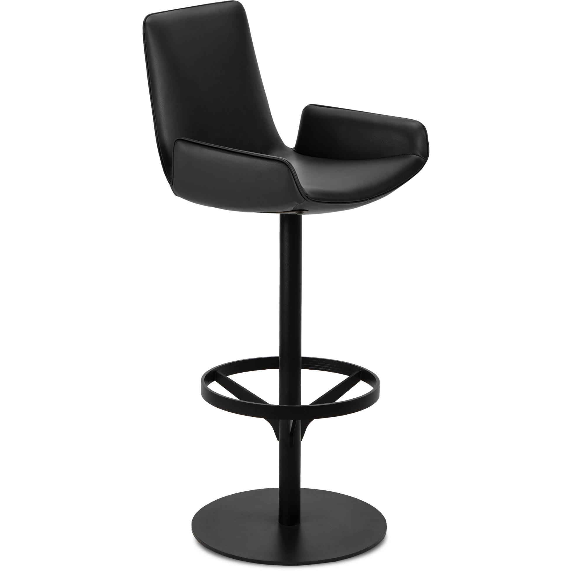 Freifrau Amelie chaise de bar bas (pied à disque)