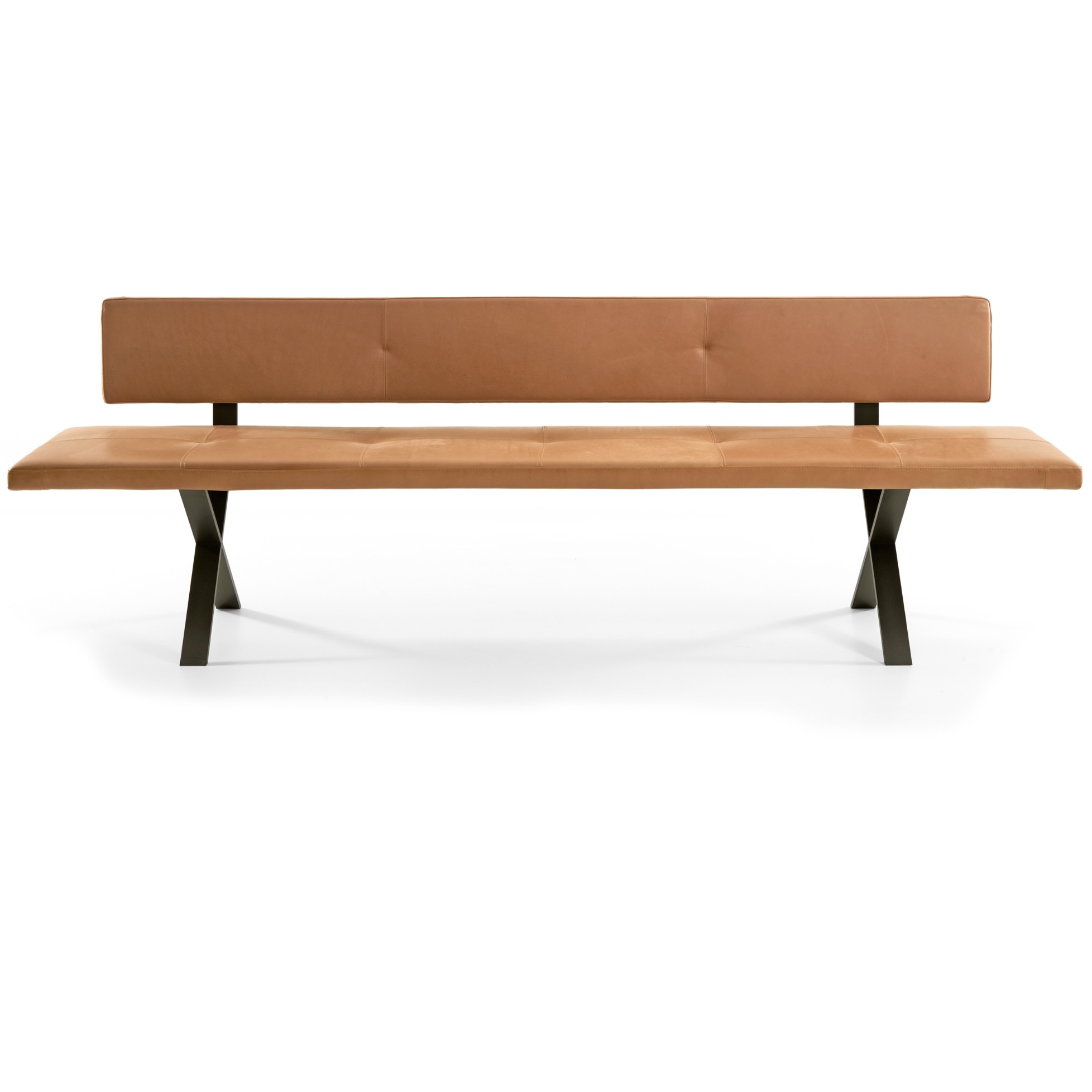 Lax Bench With Backrest By More, Outdoor Bench With Backrest