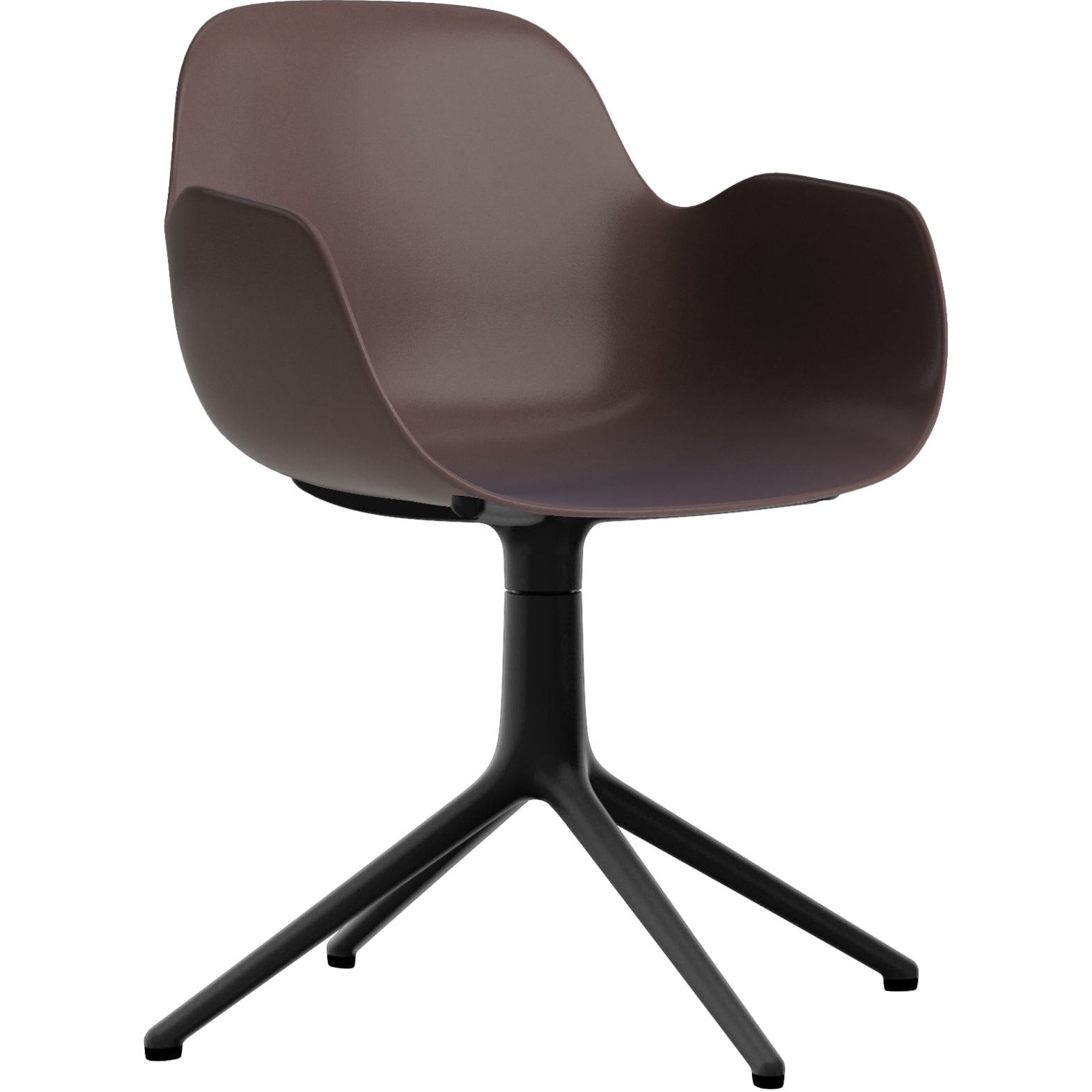 Armlehnstuhl Form Drehsessel 4L Schwarz Alu von Normann Copenhagen