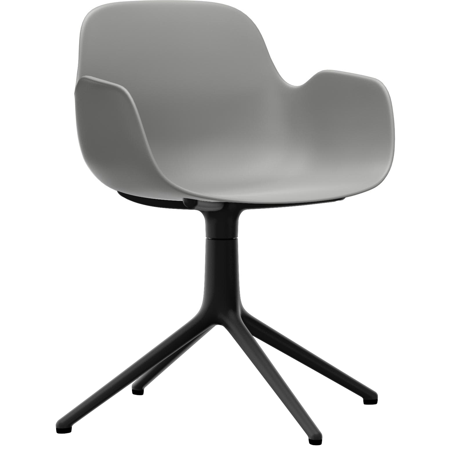Armlehnstuhl Form Drehsessel 4L Schwarz Alu von Normann Copenhagen