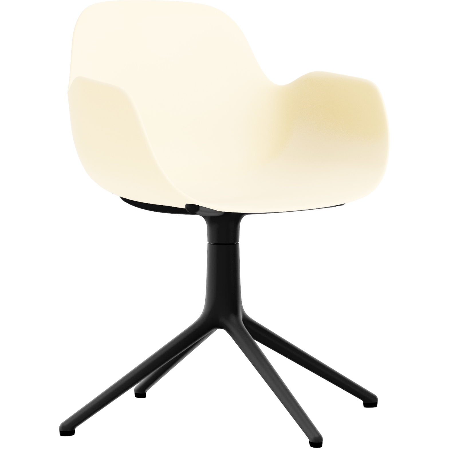 Armlehnstuhl Form Drehsessel 4L Schwarz Alu von Normann Copenhagen