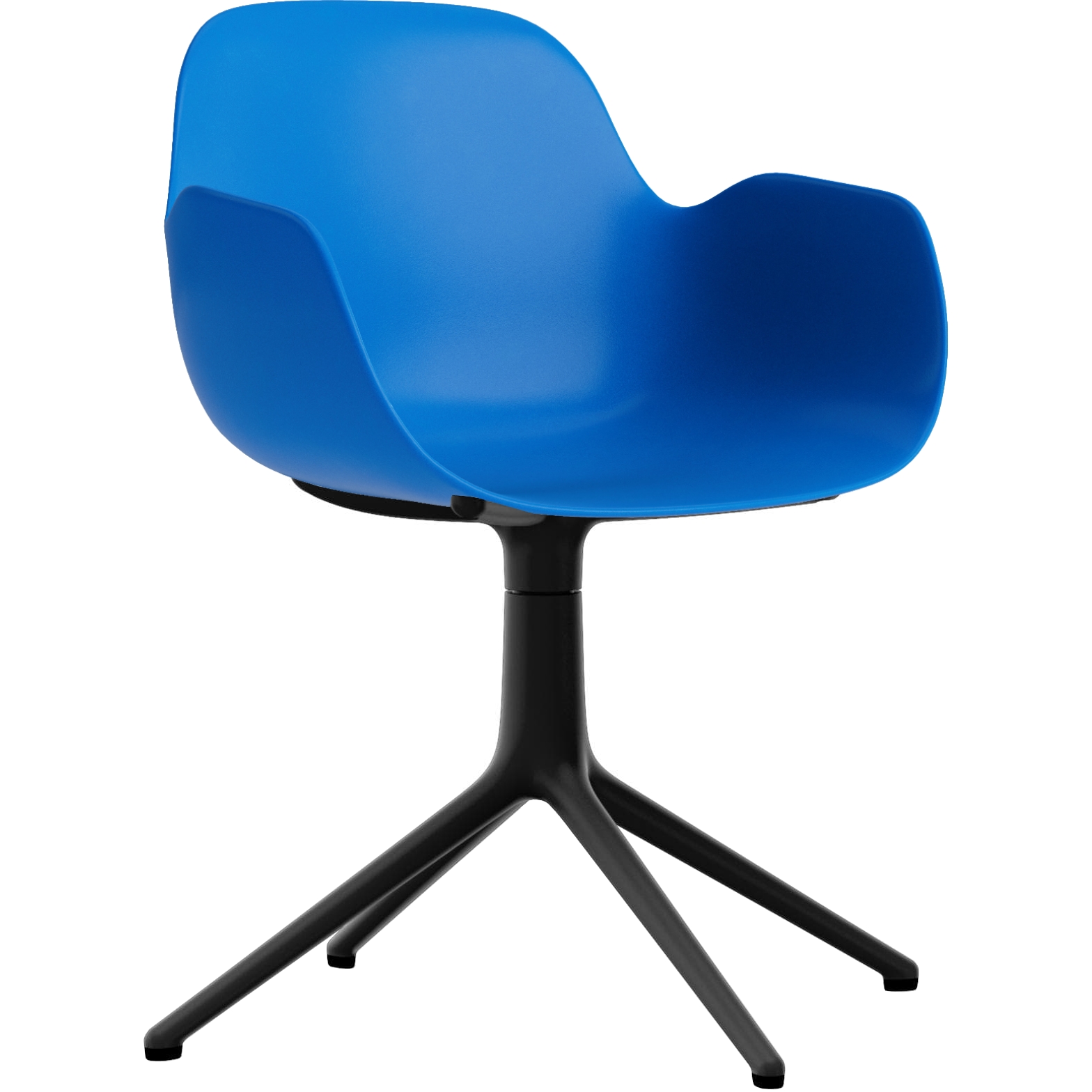 Armlehnstuhl Form Drehsessel 4L Schwarz Alu von Normann Copenhagen