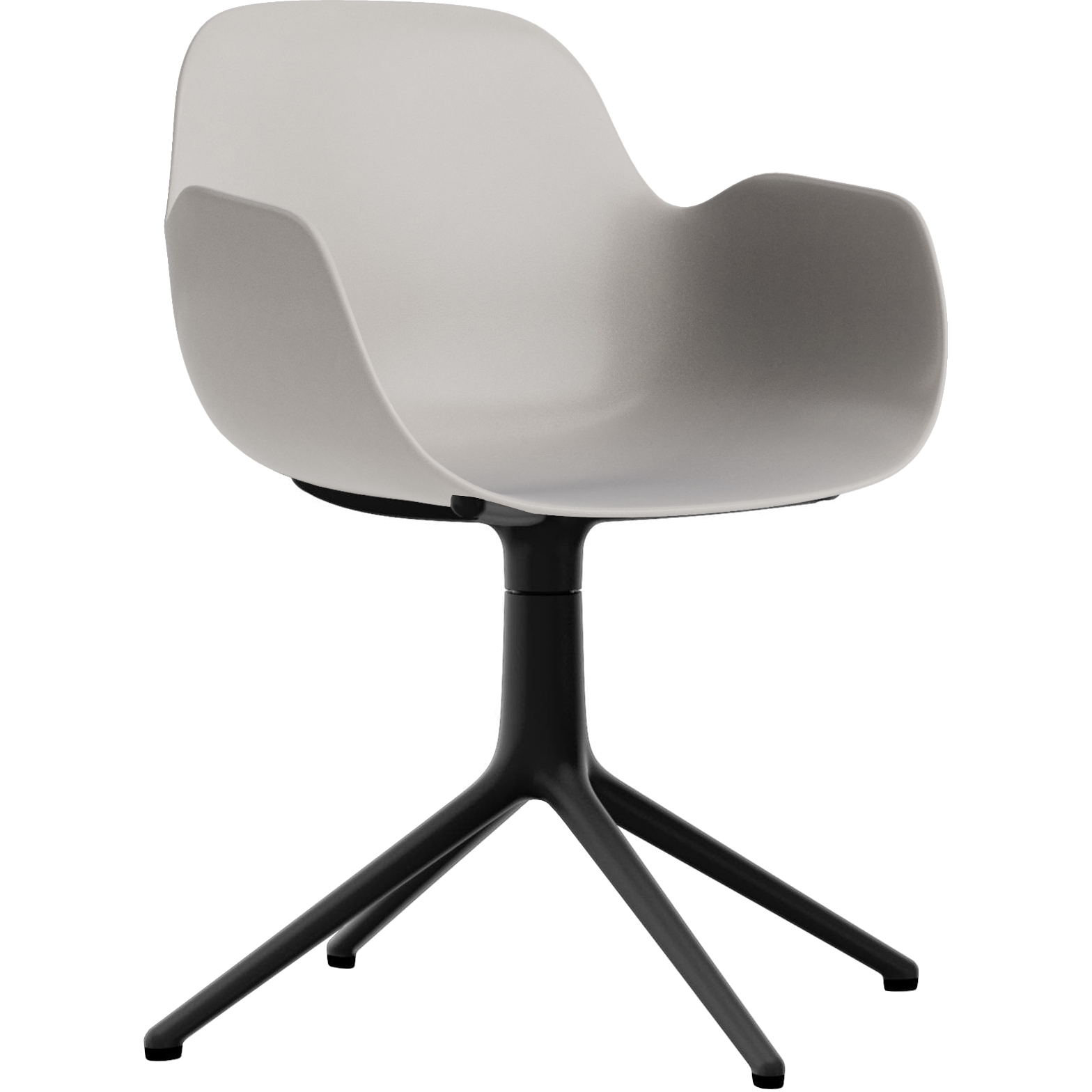 Armlehnstuhl Form Drehsessel 4L Schwarz Alu von Normann Copenhagen