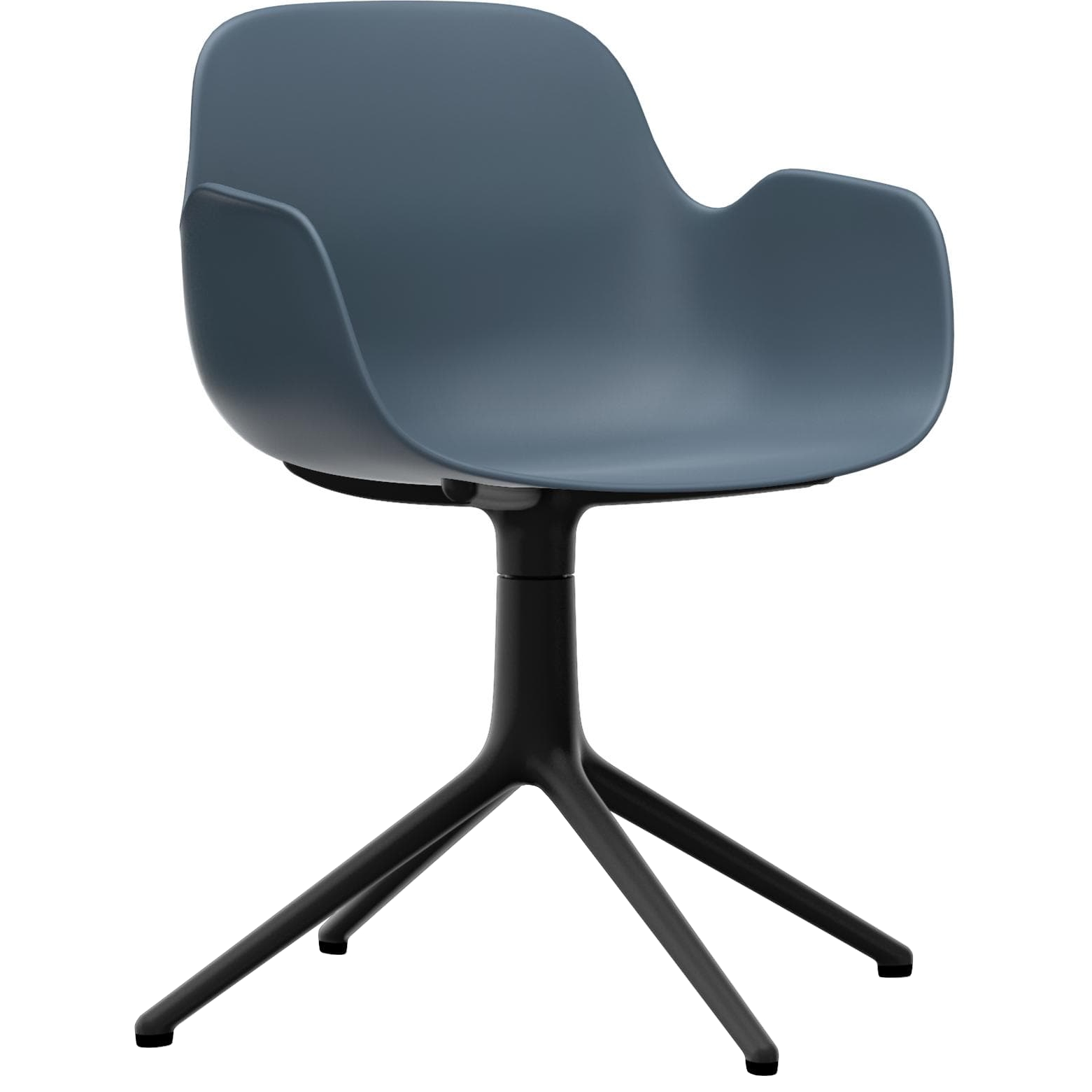 Armlehnstuhl Form Drehsessel 4L Schwarz Alu von Normann Copenhagen
