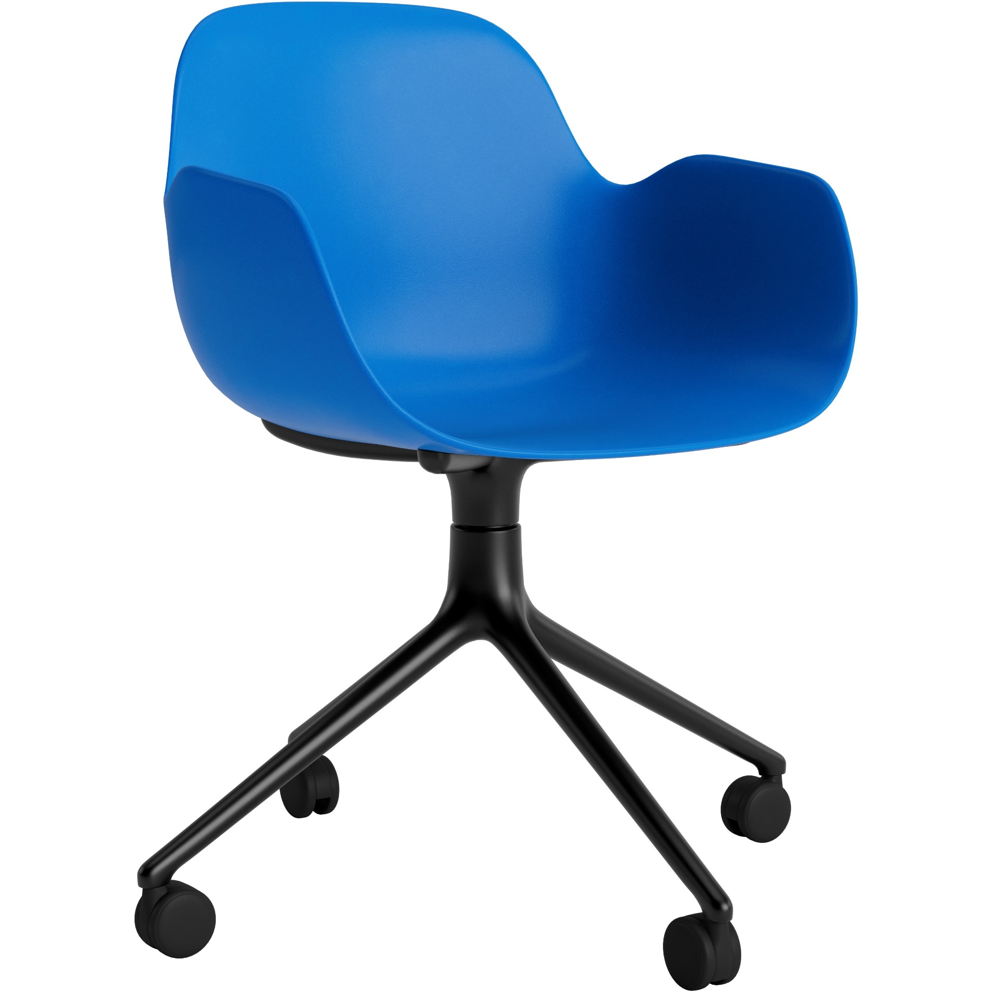 Armlehnstuhl Form Drehsessel 4W Schwarz Alu von Normann Copenhagen