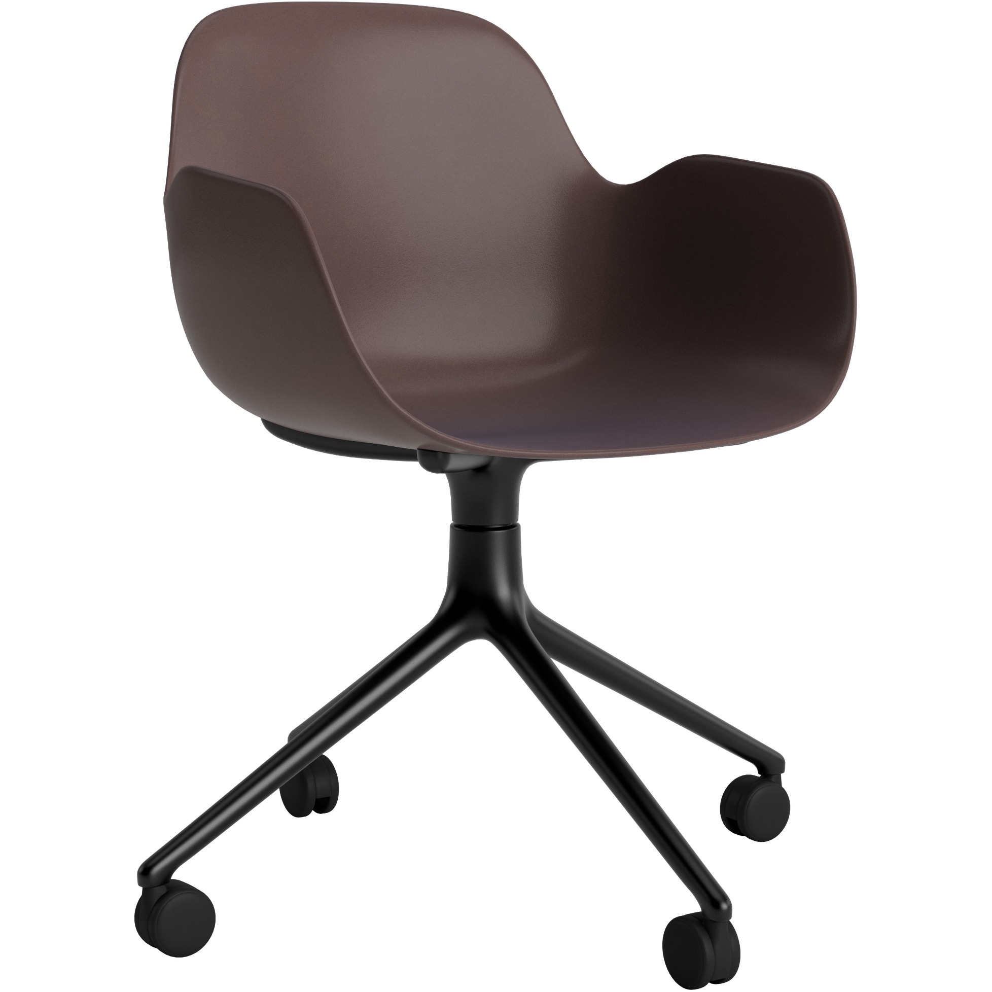 Armlehnstuhl Form Drehsessel 4W Schwarz Alu von Normann Copenhagen