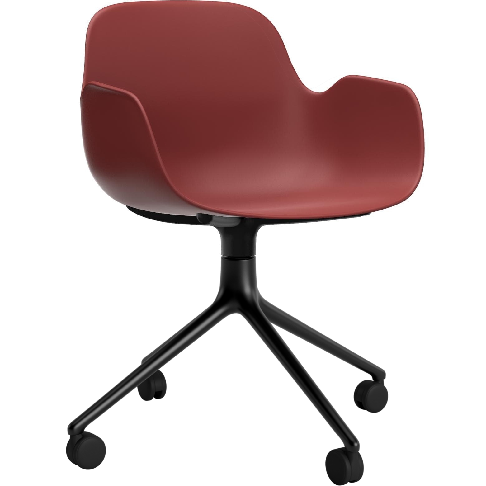 Armlehnstuhl Form Drehsessel 4W Schwarz Alu von Normann Copenhagen