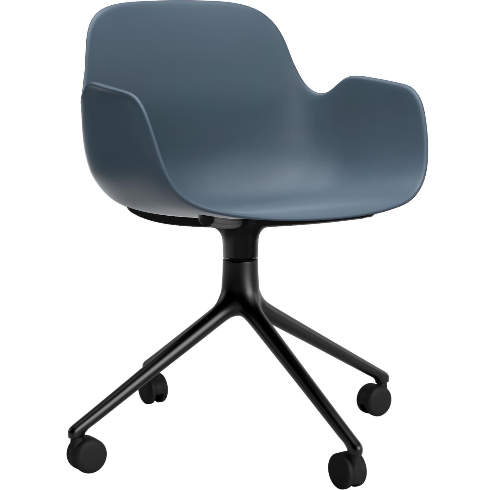 Armlehnstuhl Form Drehsessel 4W Schwarz Alu von Normann Copenhagen