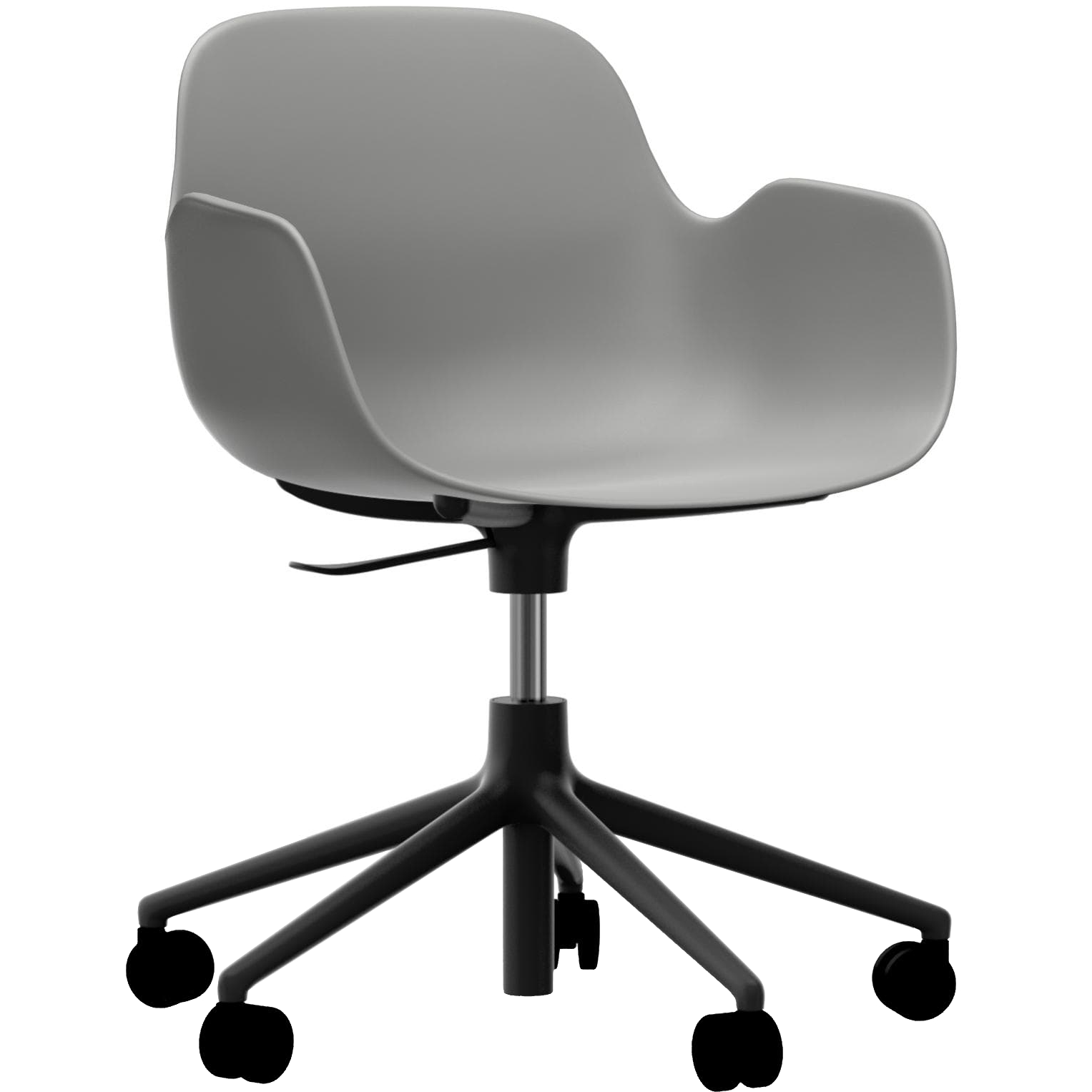 Armlehnstuhl Form Drehsessel 5W Schwarz Alu von Normann Copenhagen