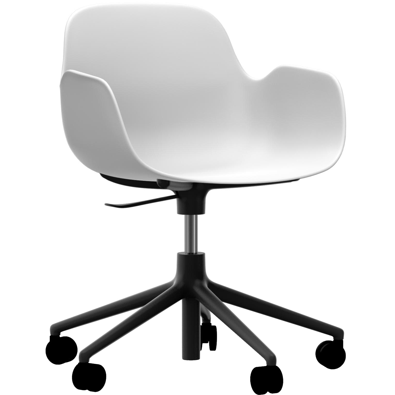 Armlehnstuhl Form Drehsessel 5W Schwarz Alu von Normann Copenhagen