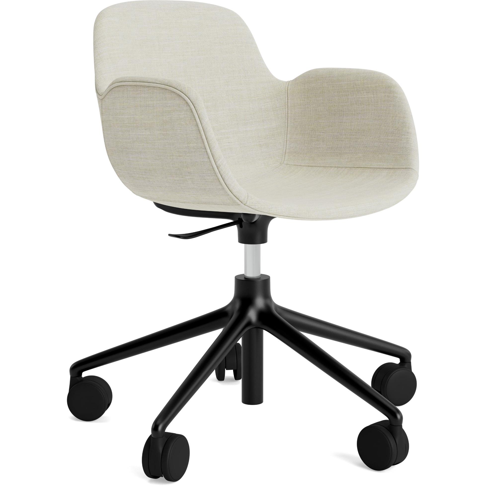 Armlehnstuhl Form Drehsessel 5W Schwarz Alu (gepolstert) von Normann Copenhagen