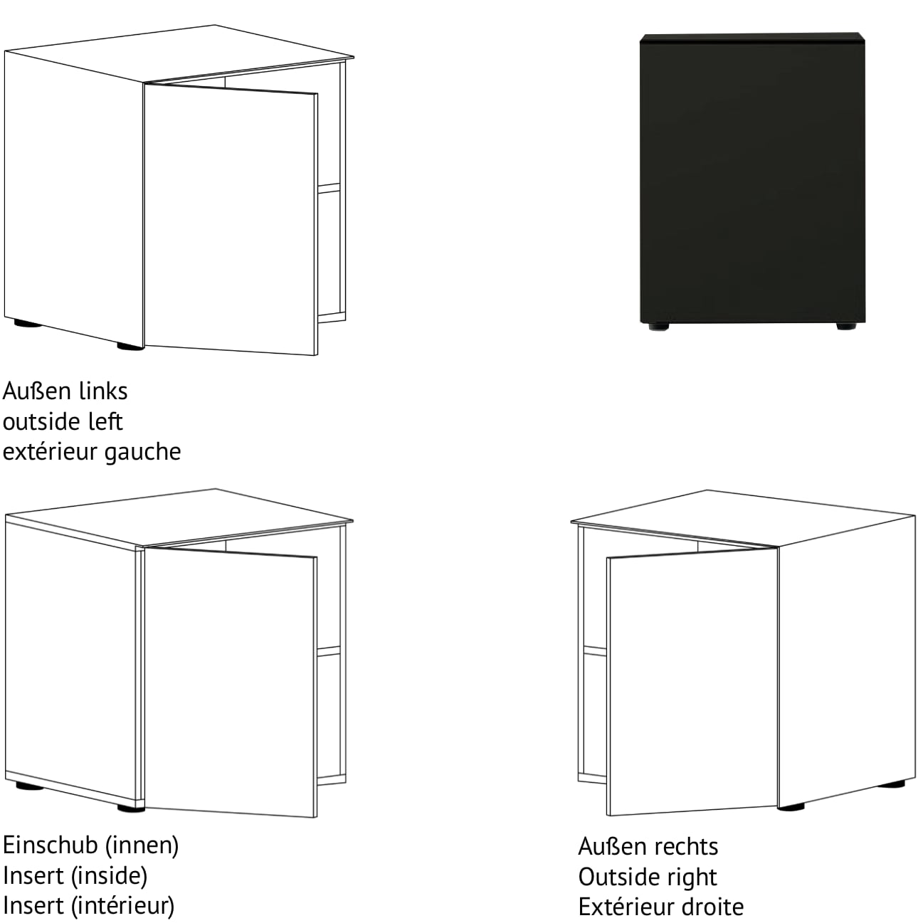Sideboard Edit/Q (Farbig / Höhe 75cm) von Piure